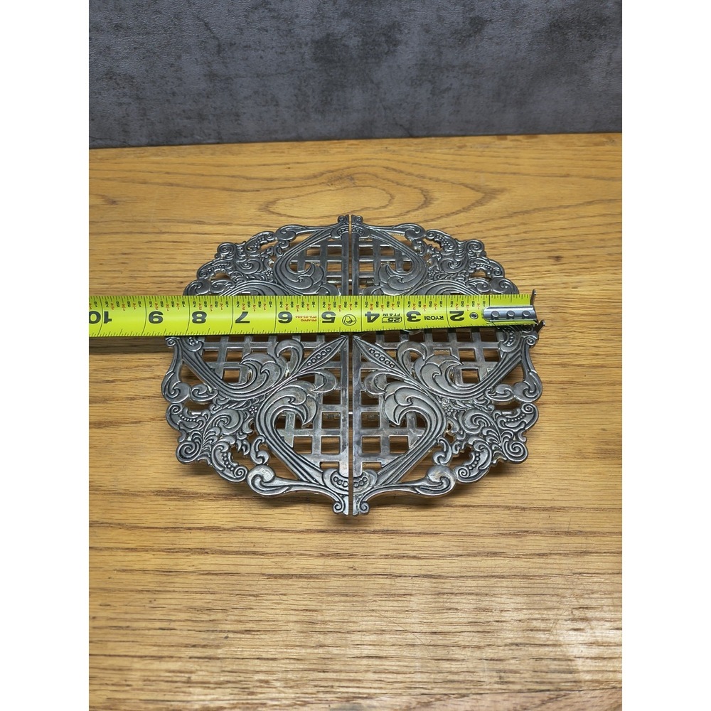 Vintage Expandable Silverplated Trivet Footed Godinger 1993‎ - Picture 2 of 5